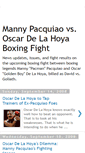 Mobile Screenshot of mannypacquiaovsoscardelahoyafight.blogspot.com