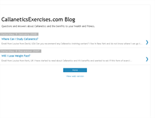 Tablet Screenshot of callanetics-advice.blogspot.com