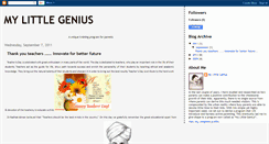 Desktop Screenshot of mylittlegeniusindia.blogspot.com