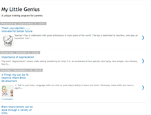 Tablet Screenshot of mylittlegeniusindia.blogspot.com