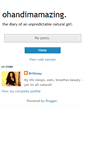 Mobile Screenshot of ohandimamazing.blogspot.com