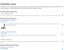 Tablet Screenshot of newsonevolution.blogspot.com