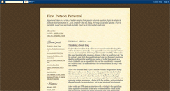 Desktop Screenshot of firstpersonpersonal.blogspot.com