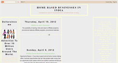 Desktop Screenshot of homebasedbusinessesinindia.blogspot.com