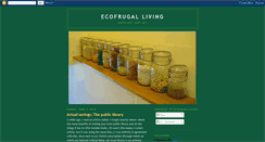 Desktop Screenshot of ecofrugality.blogspot.com