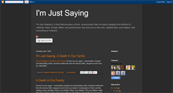 Desktop Screenshot of imjustsaying-shannonphotogal.blogspot.com
