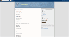 Desktop Screenshot of lambentgal.blogspot.com