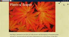 Desktop Screenshot of plantsnscapes.blogspot.com