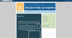 Desktop Screenshot of masqueunviajeporargentina.blogspot.com