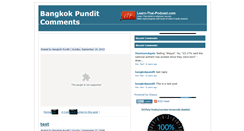 Desktop Screenshot of bangkokpunditcomments.blogspot.com