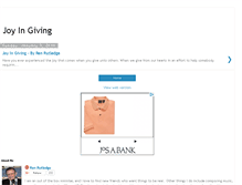 Tablet Screenshot of joyingiving.blogspot.com
