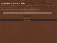 Tablet Screenshot of bywisdomahouseisbuilt.blogspot.com