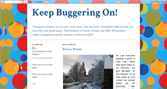 Desktop Screenshot of buggeringonwards.blogspot.com