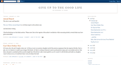 Desktop Screenshot of giveuptothegoodlife.blogspot.com