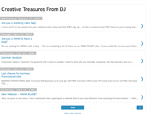 Tablet Screenshot of creativetreasuresfromdj.blogspot.com