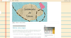 Desktop Screenshot of caderninhodeideias.blogspot.com