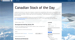 Desktop Screenshot of canadianstockoftheday.blogspot.com