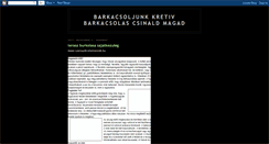 Desktop Screenshot of barkacsoljunk.blogspot.com