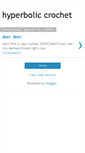 Mobile Screenshot of hyperboliccrochet.blogspot.com
