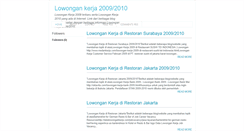 Desktop Screenshot of lowongankerja20092010.blogspot.com