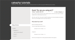 Desktop Screenshot of cake-php-tutorial.blogspot.com