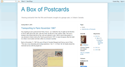 Desktop Screenshot of boxofpostcards.blogspot.com