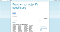 Desktop Screenshot of francaissurobjectifsspecifiques.blogspot.com