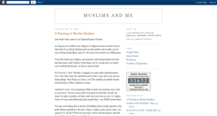 Desktop Screenshot of muslimsandme.blogspot.com