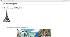 Desktop Screenshot of mapetitecopine.blogspot.com