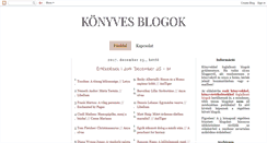 Desktop Screenshot of konyvesblogok.blogspot.com