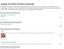 Tablet Screenshot of juegosinventoscuentosaprendo.blogspot.com