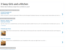 Tablet Screenshot of 3sassygirlsandakitchen.blogspot.com