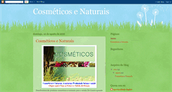 Desktop Screenshot of cosmeticosenaturais.blogspot.com