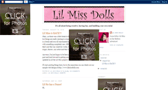 Desktop Screenshot of lilmissdolls.blogspot.com