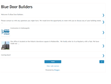 Tablet Screenshot of bluedoorbuilder.blogspot.com