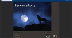 Desktop Screenshot of farkasalkony.blogspot.com
