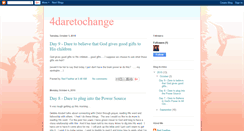 Desktop Screenshot of 4daretochange.blogspot.com