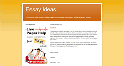 Desktop Screenshot of essayideas.blogspot.com