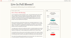 Desktop Screenshot of liveinfullbloom.blogspot.com