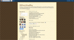 Desktop Screenshot of mksanythingblog.blogspot.com