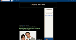 Desktop Screenshot of callie-thorne.blogspot.com