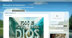 Desktop Screenshot of mensajerosesperanza.blogspot.com
