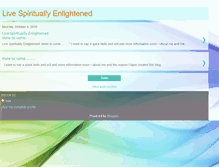 Tablet Screenshot of livespirituallyenlightened.blogspot.com