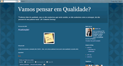 Desktop Screenshot of pensarqualidade.blogspot.com