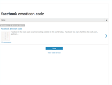 Tablet Screenshot of facebookemoticoncode.blogspot.com