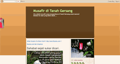 Desktop Screenshot of musafirditanahgersang.blogspot.com