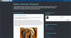 Desktop Screenshot of nativeamericanresearch.blogspot.com