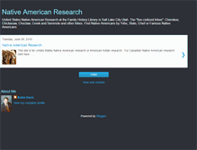 Tablet Screenshot of nativeamericanresearch.blogspot.com