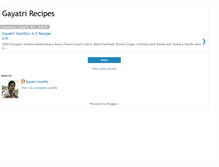 Tablet Screenshot of gayatrirecipes.blogspot.com