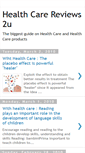 Mobile Screenshot of healthcarereviews2u.blogspot.com
